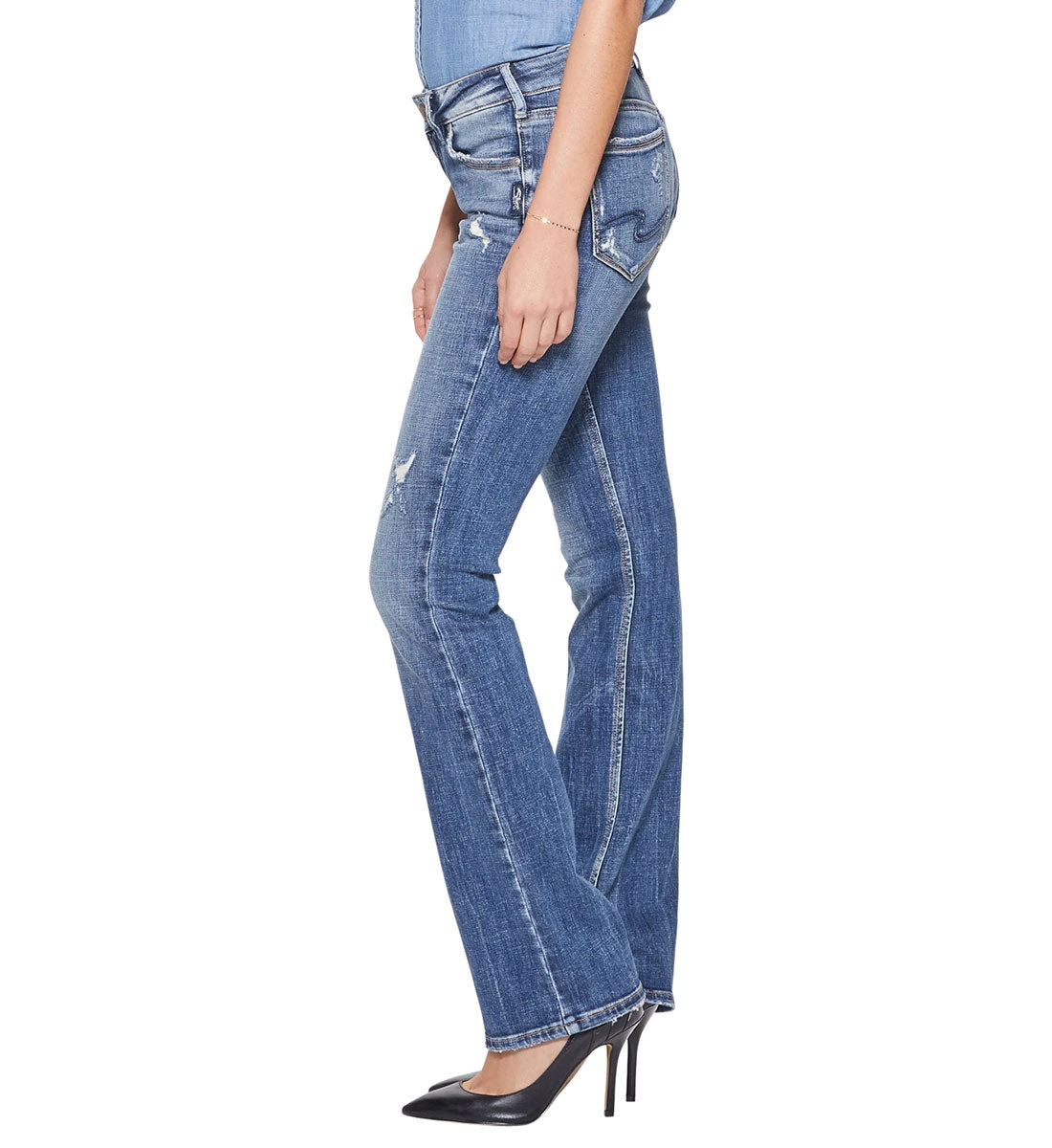 'Silver Jeans' Women's Suki Mid Rise Slim Bootcut - Medium Indigo - Image 2