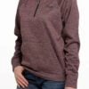 'Cinch' Women's 1/2 Zip Hoodie - Heather Purple