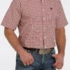'Cinch' Men's Plaid Western Button Down - Pink