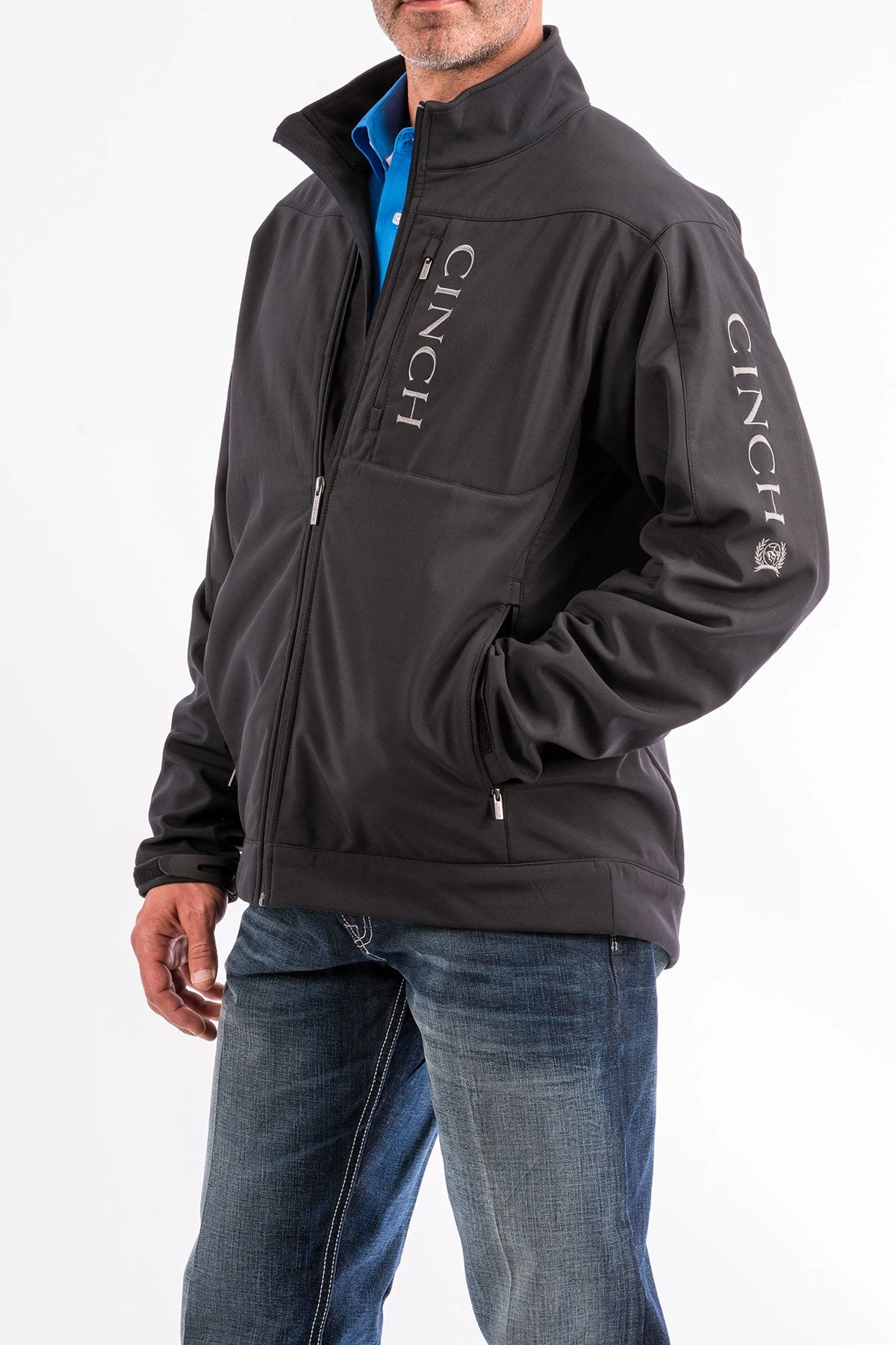 'Cinch' Men's Concealed Carry Bonded Logo Jacket - Black - Image 2