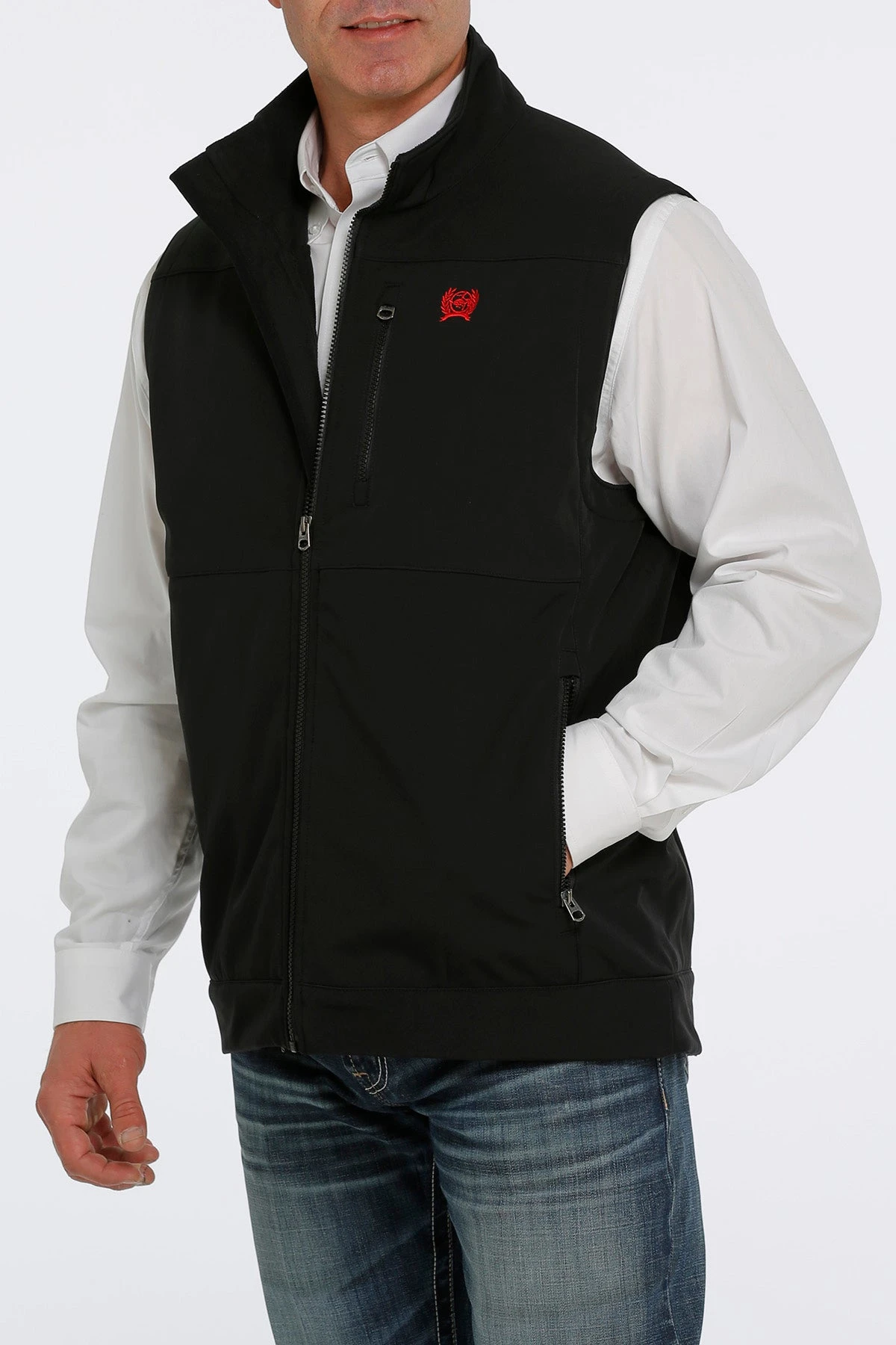 'Cinch' Men's Concealed Carry Bonded Vest - Black - Image 3