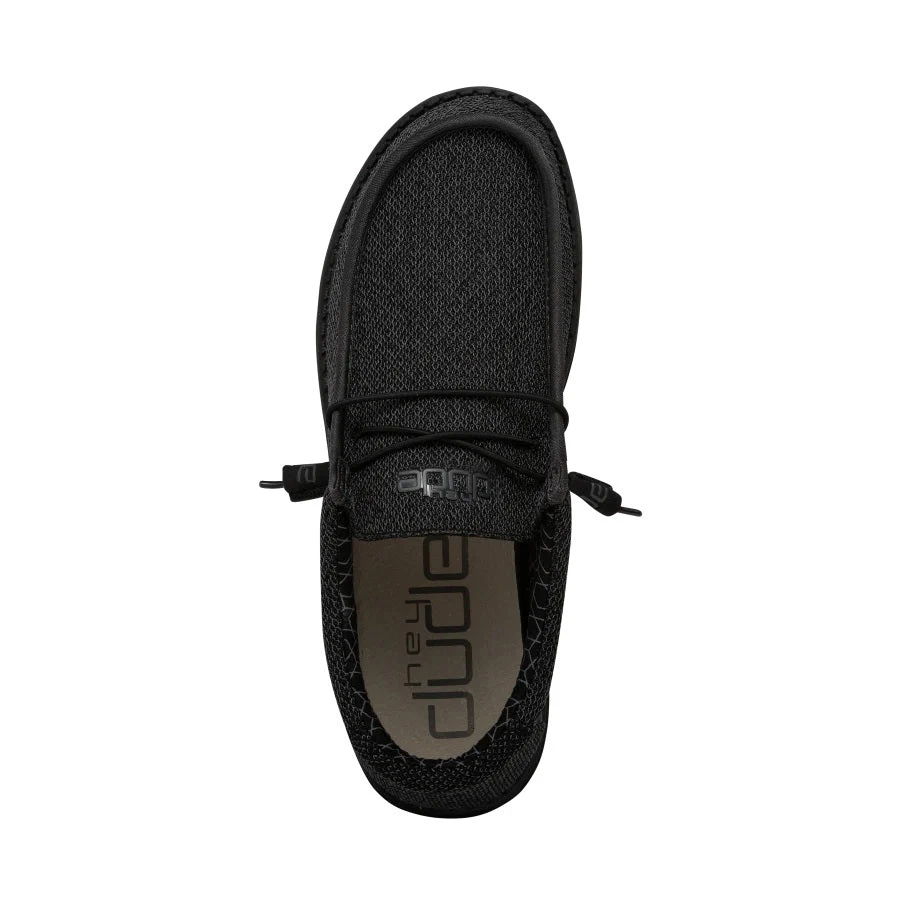 'Hey Dude' Men's Wally Sox Micro - Total Black - Image 2