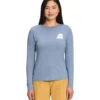 'The North Face' Women's Triblend Logo Marks Tee - Folk Blue Heather