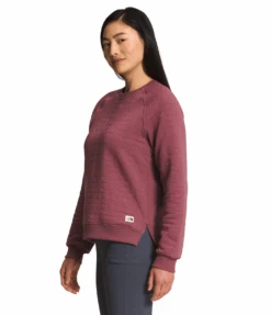 'The North Face' Women's Longs Peak Quilted Crew - Wild Ginger Heather