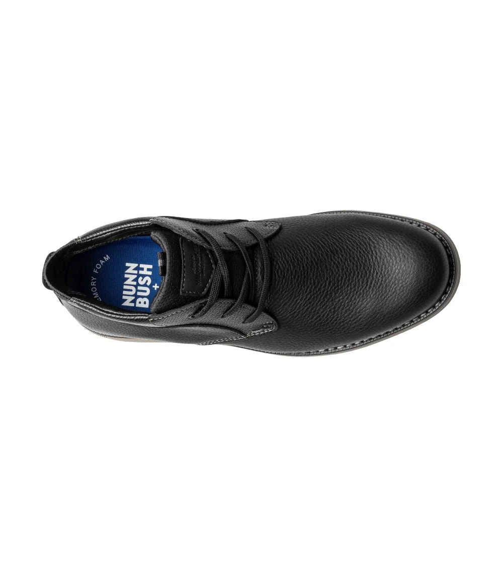 'Nunn Bush' Men's Otto Plain Toe Chukka - Black Tumbled - Image 2