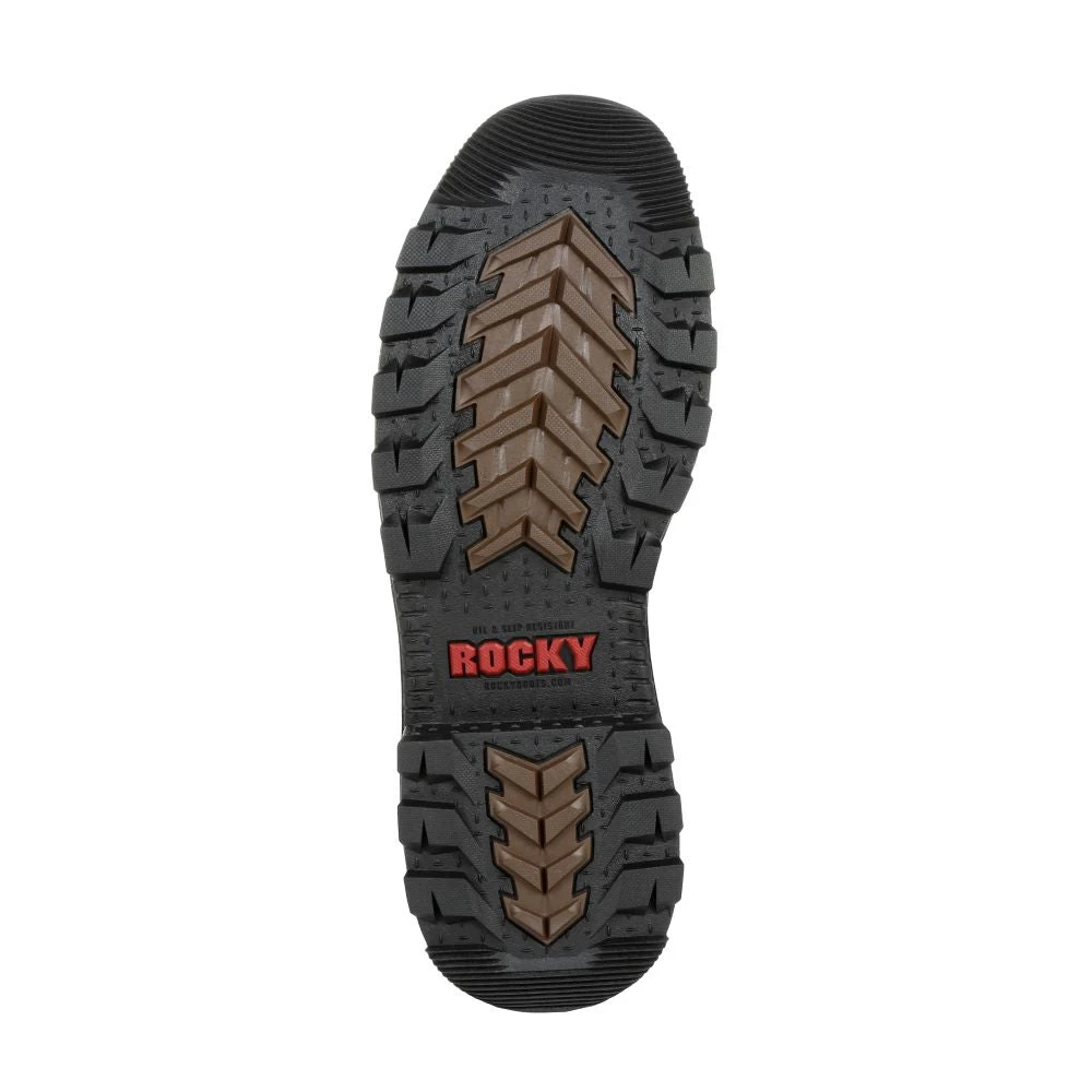 'Rocky' Men's 8" Rams Horn EH WP Comp Toe - Dark Brown - Image 3