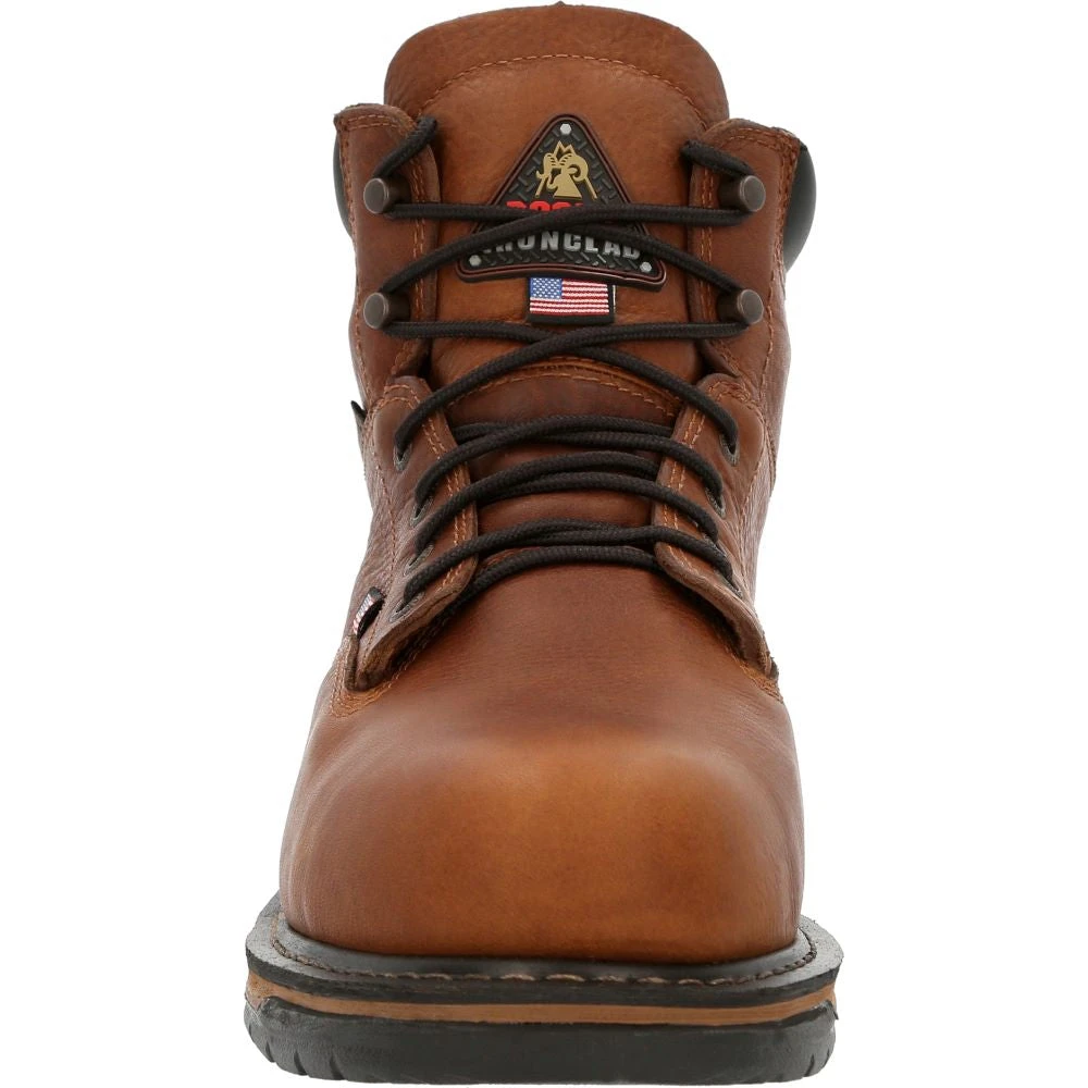 'Rocky' Men's 6" Ironclad MetGuard EH WP Steel Toe - Brown - Image 2