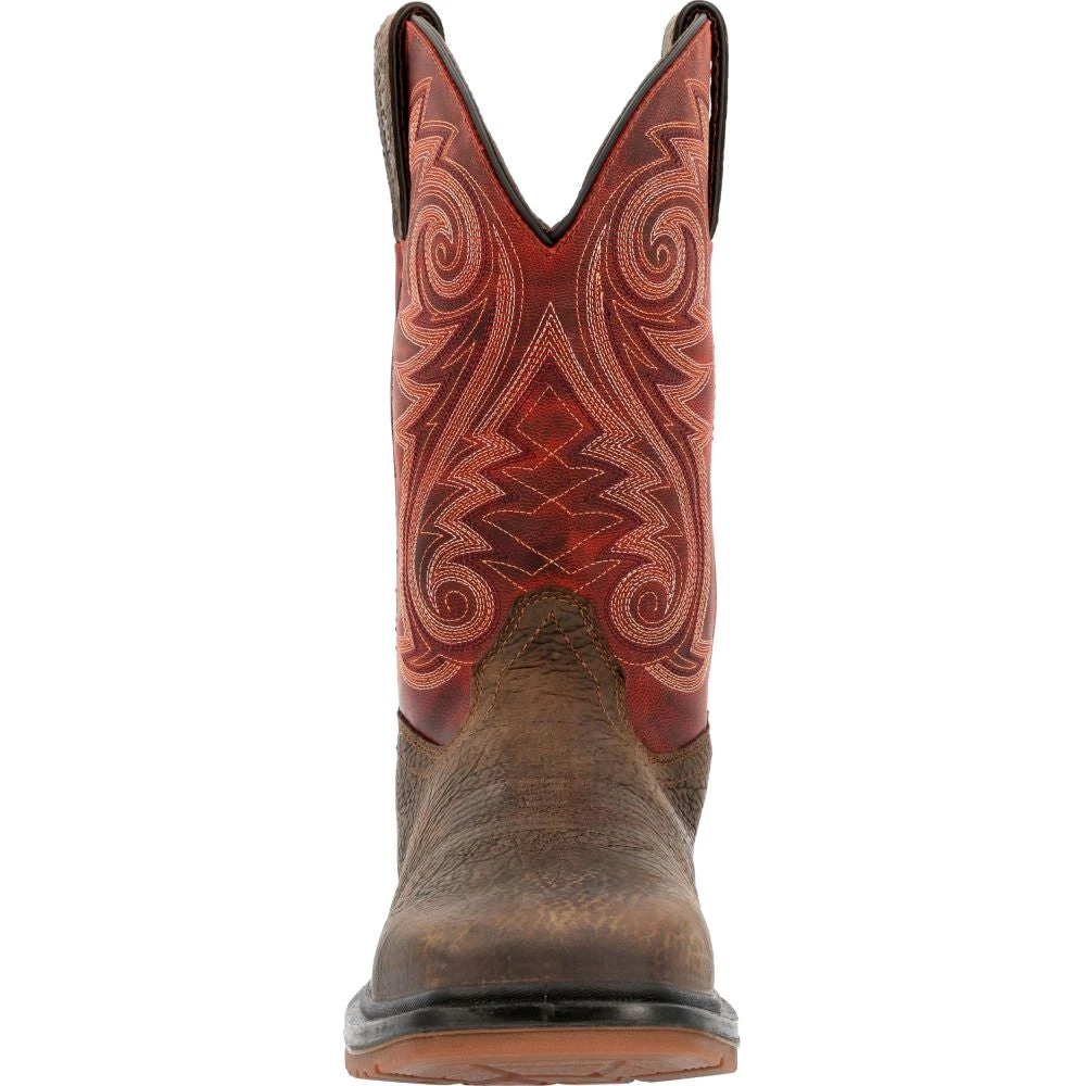 'Rocky' Men's 11" Worksmart EH WP Comp Toe - Dark Brown - Image 4