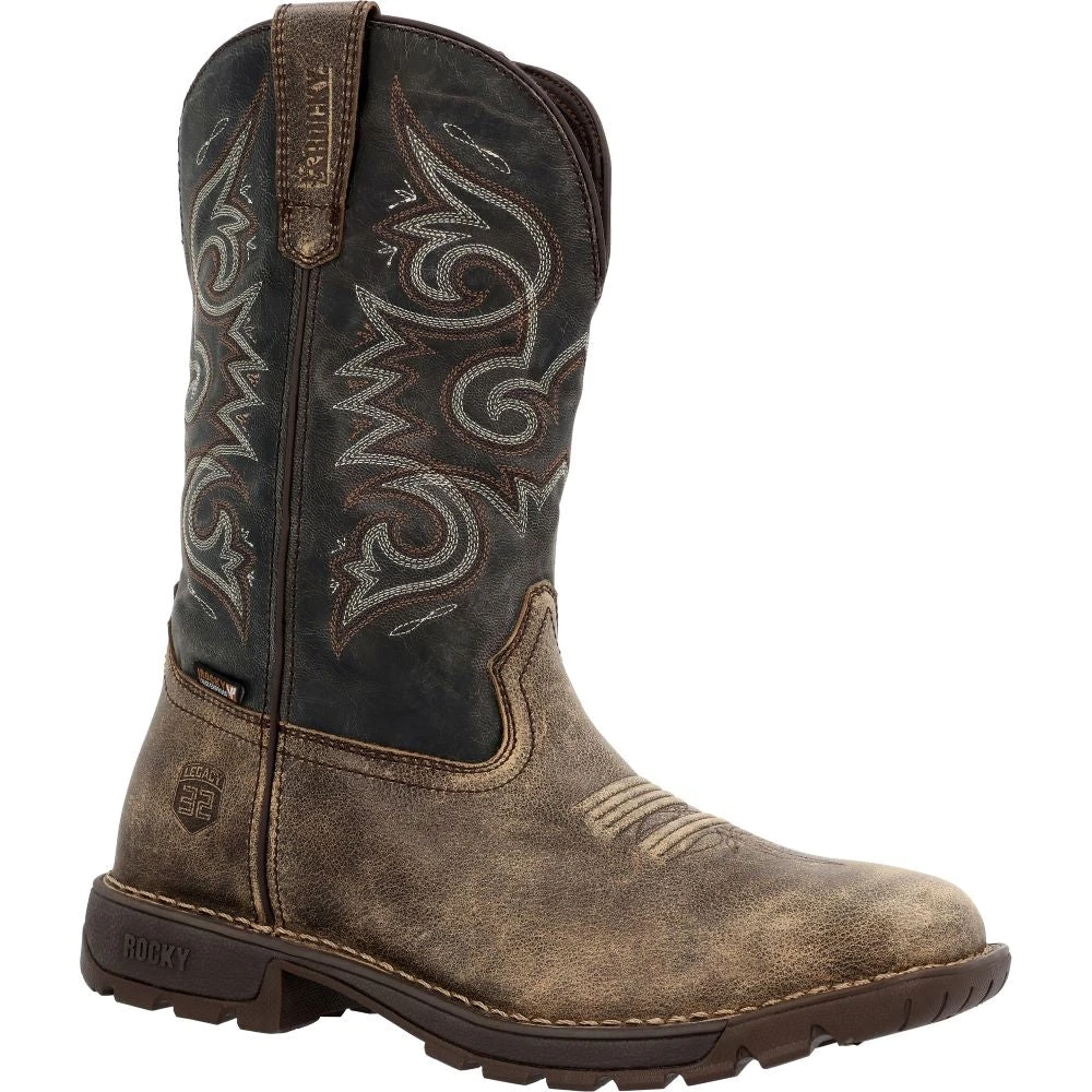 'Rocky' Men's 11" Legacy 32 EH WP Western Square Toe - Brown - Image 6