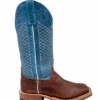 'Anderson Bean' Men's 13" Western Square Toe - Bison / Blue Lava