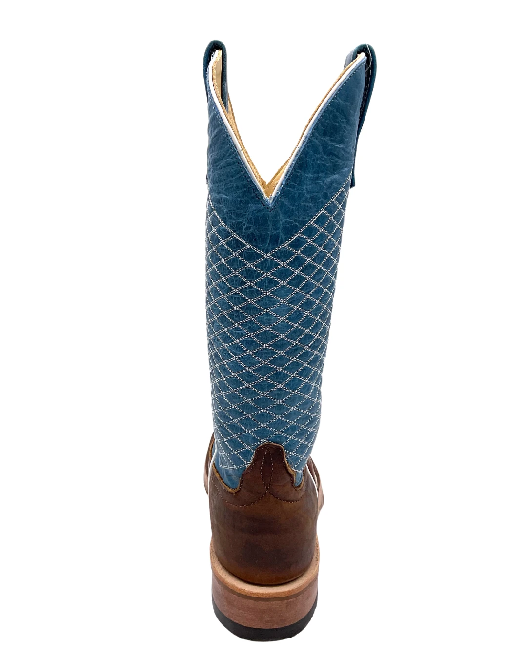 'Anderson Bean' Men's 13" Western Square Toe - Bison / Blue Lava - Image 5