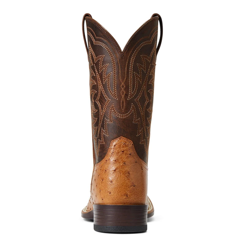'Ariat' Men's 11" Night Life Ultra Western Square Toe - Ranger Smooth Quill Ostrich / Beam Brown - Image 5