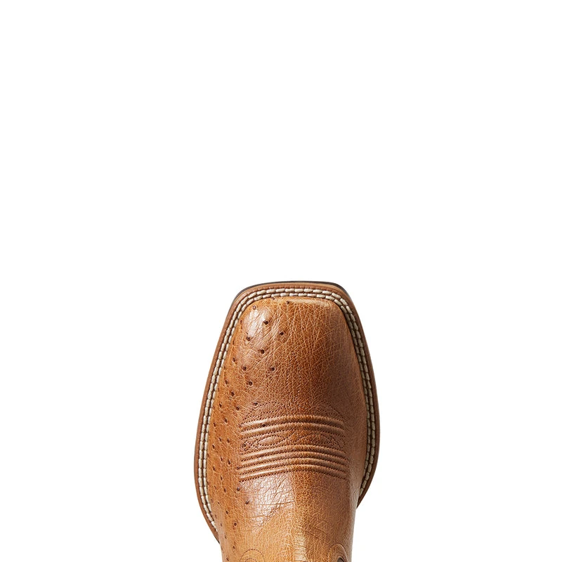 'Ariat' Men's 11" Night Life Ultra Western Square Toe - Ranger Smooth Quill Ostrich / Beam Brown - Image 2