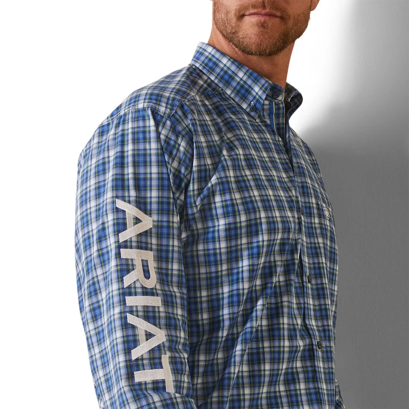 'Ariat' Men's Pro Series Team Samson Classic Fit Button Down - Blue - Image 2