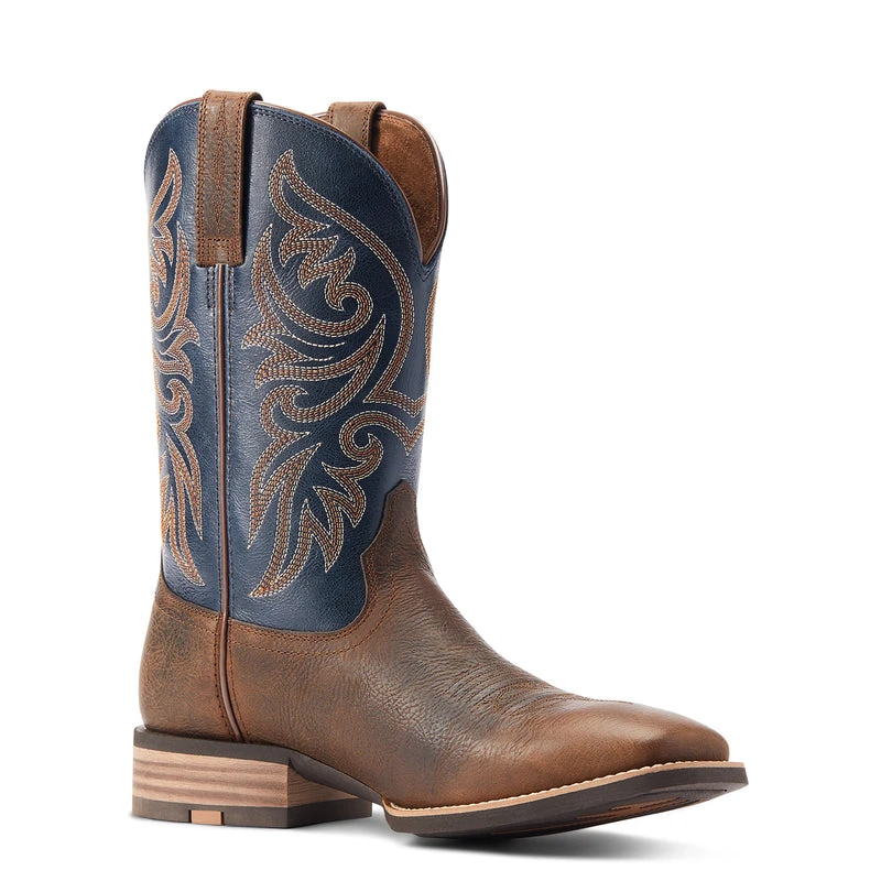 'Ariat' Men's 11" Slingshot Western Square Toe - Rowdy Rust / Dark Denim - Image 5