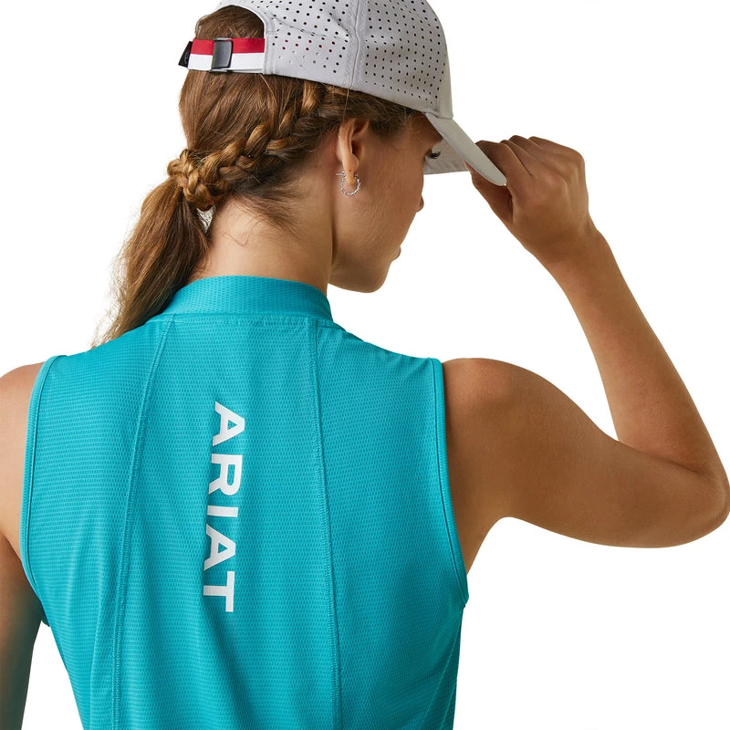 'Ariat' Women's Hailey 1/4 Zip Baselayer - Viridian Green - Image 2