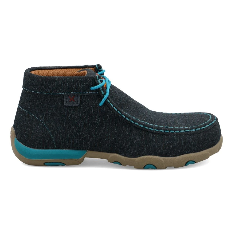 'Twisted X' Women's Chukka Driving Moc EH Comp Toe - Dark Teal / Turquoise - Image 6