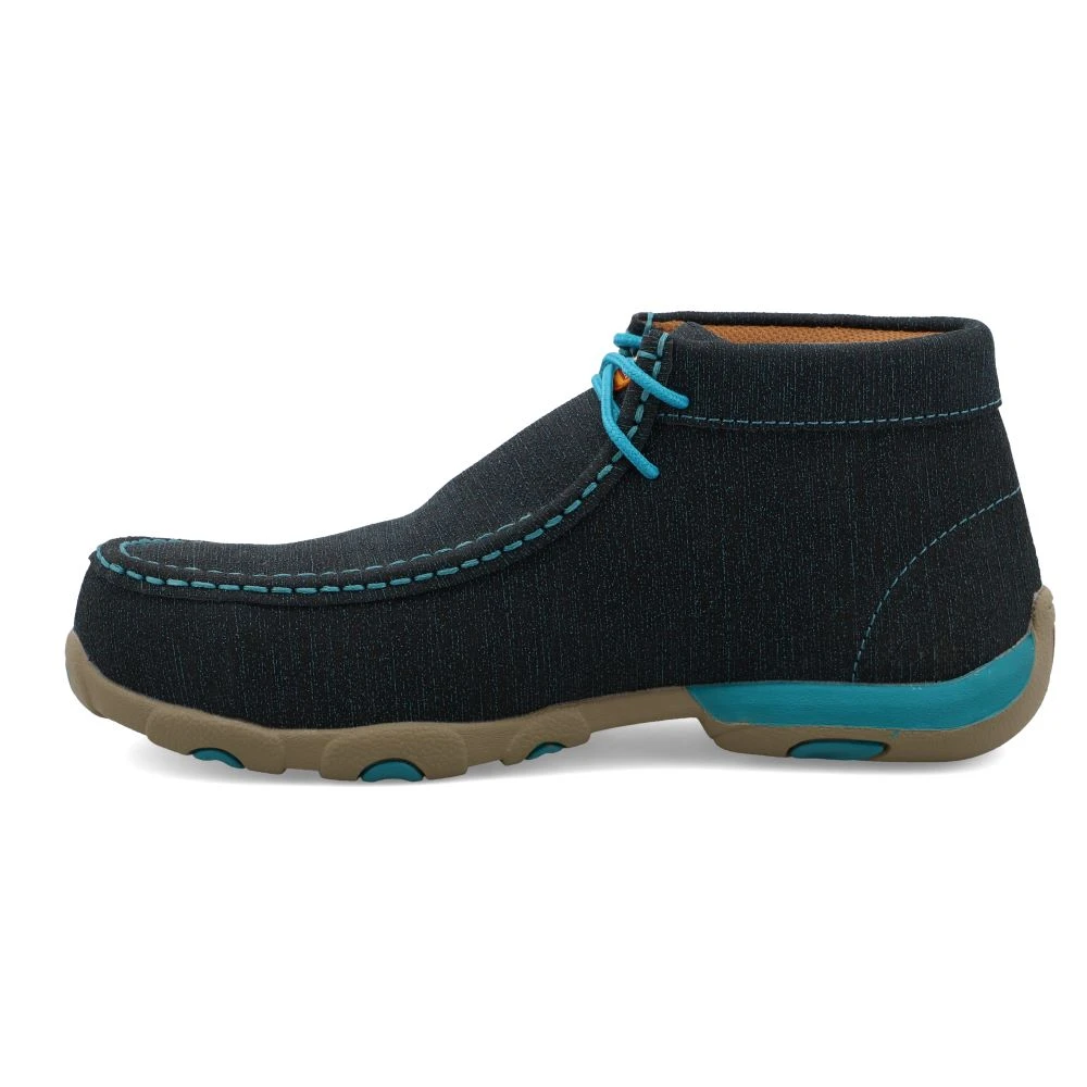 'Twisted X' Women's Chukka Driving Moc EH Comp Toe - Dark Teal / Turquoise - Image 7