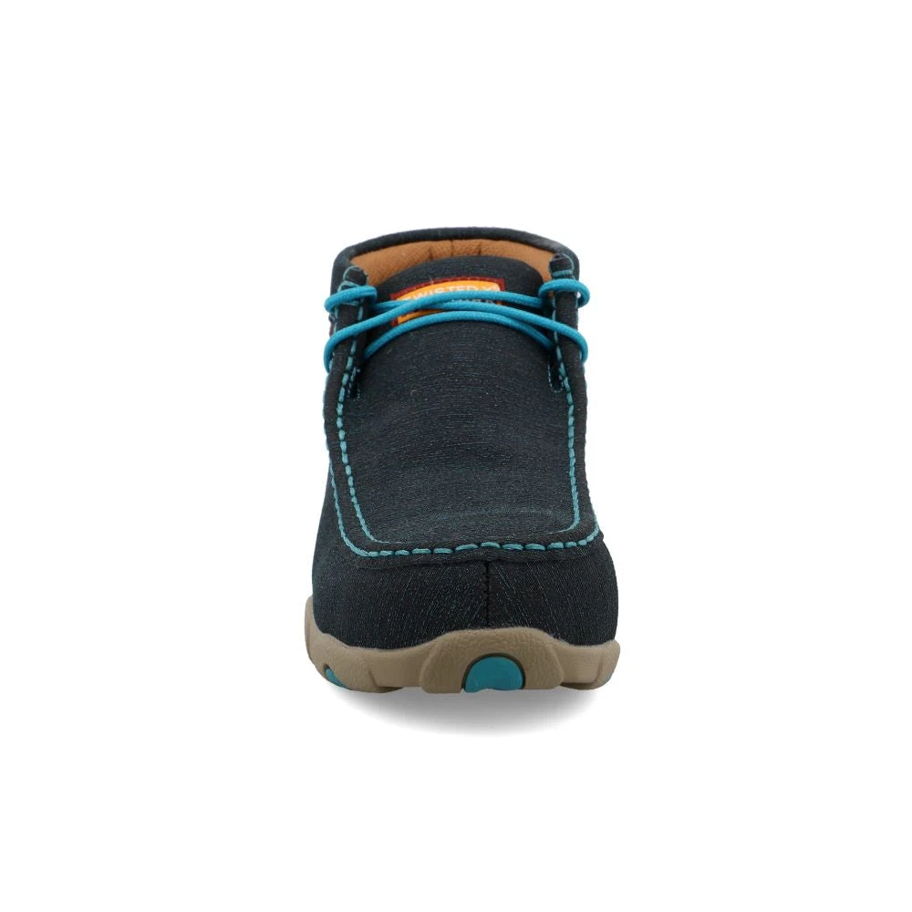 'Twisted X' Women's Chukka Driving Moc EH Comp Toe - Dark Teal / Turquoise - Image 4