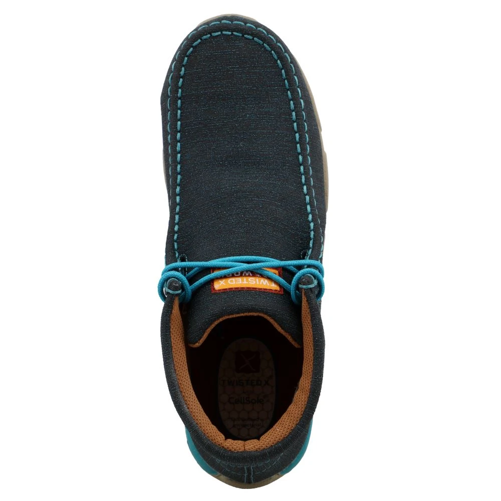 'Twisted X' Women's Chukka Driving Moc EH Comp Toe - Dark Teal / Turquoise - Image 2