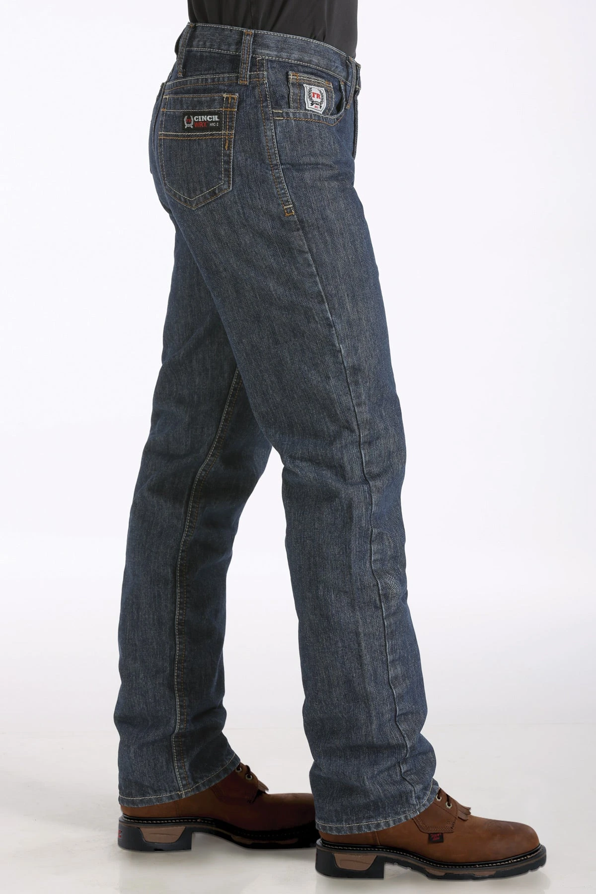 'Cinch' Men's White Label Fire Resistant Relaxed Fit Straight Leg - Indigo Blue - Image 3
