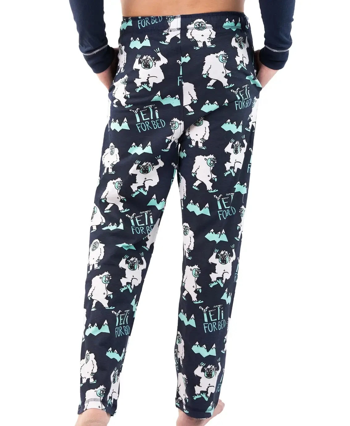 'Lazy One' Men's Yeti For Bed PJ Pants - Navy - Image 2
