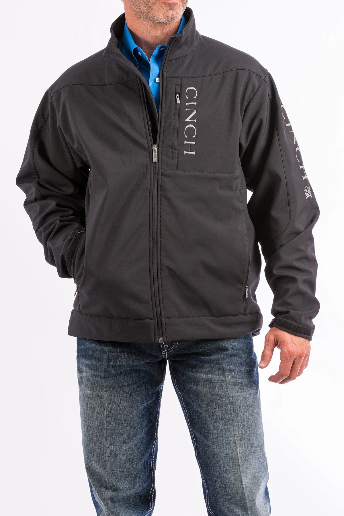 'Cinch' Men's Concealed Carry Bonded Logo Jacket - Black - Image 4