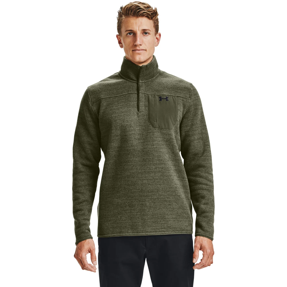 'Under Armour' Men's Specialist Henley 2.0 - Marine OD Green / Black