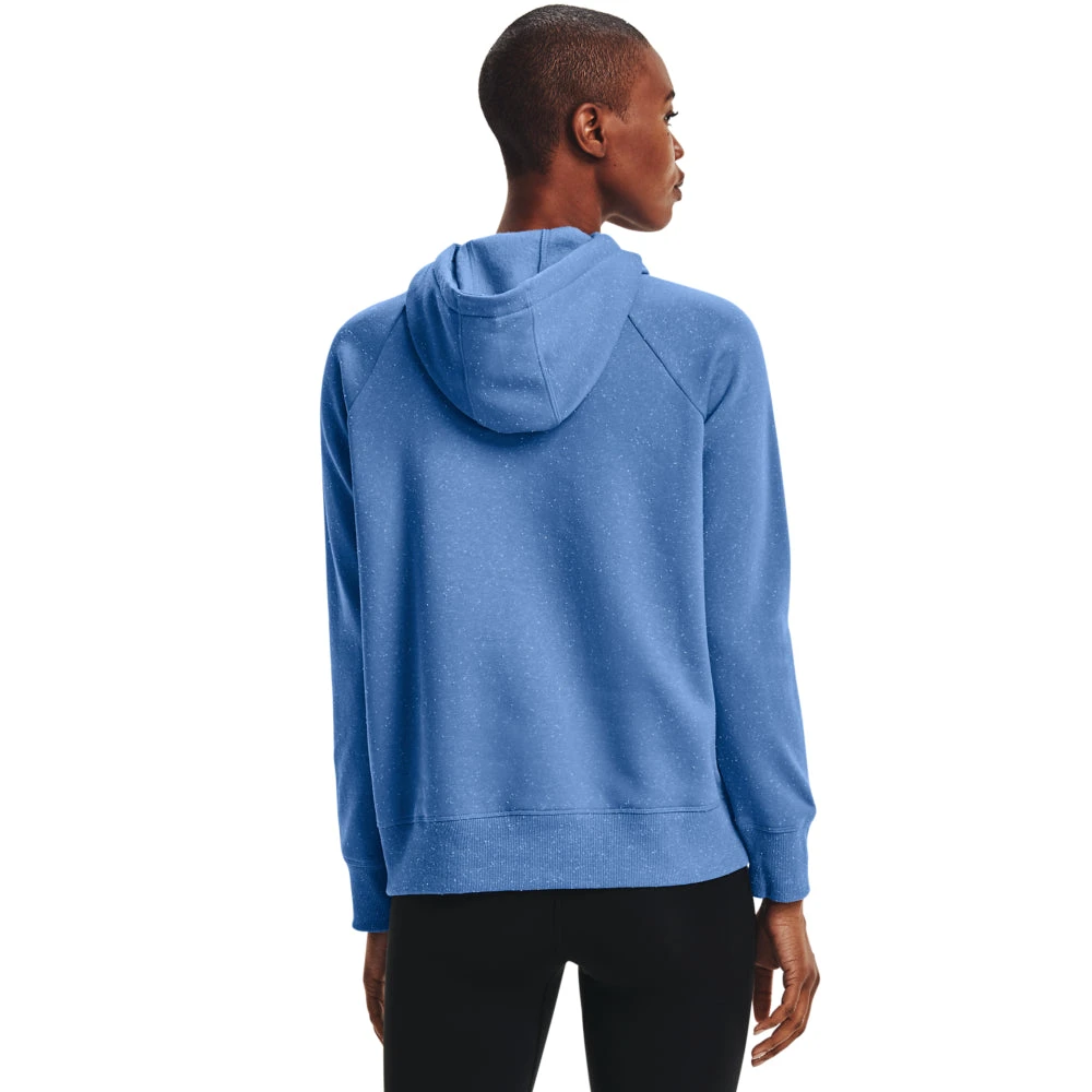 'Under Armour' Women's Rival Fleece Logo Hoodie - River / White - Image 3