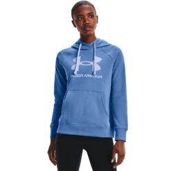 'Under Armour' Women's Rival Fleece Logo Hoodie - River / White
