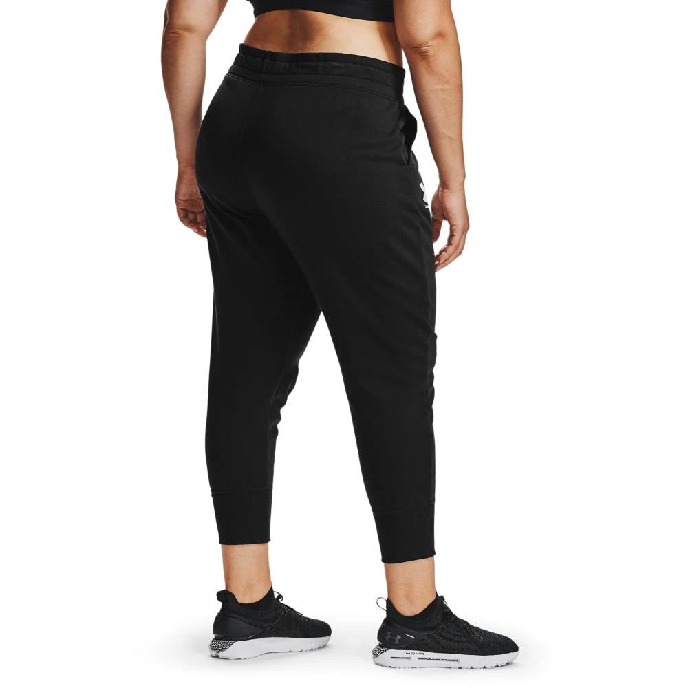 'Under Armour' Women's Rival Fleece Joggers - Black (ext. Sizes) - Image 2
