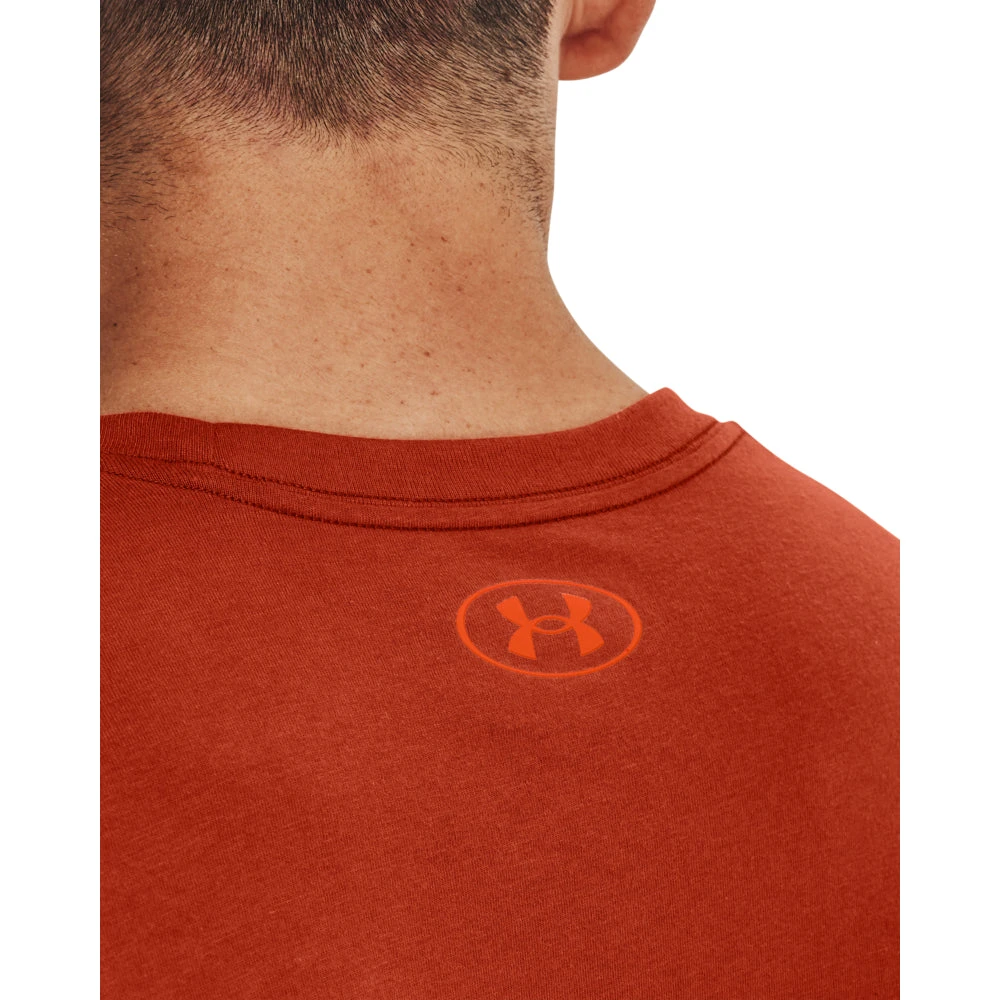 'Under Armour' Men's Fish Strike T-Shirt - Fox / Blaze Orange - Image 2