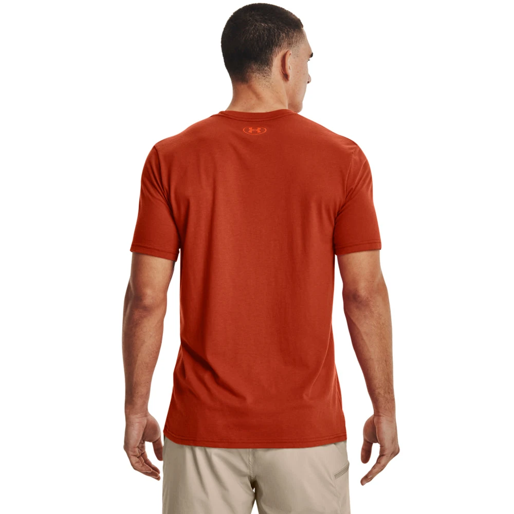 'Under Armour' Men's Fish Strike T-Shirt - Fox / Blaze Orange - Image 3