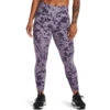 'Under Armour' Women's Meridian Print Ankle Leggings - Purple / Tangerine / Silver