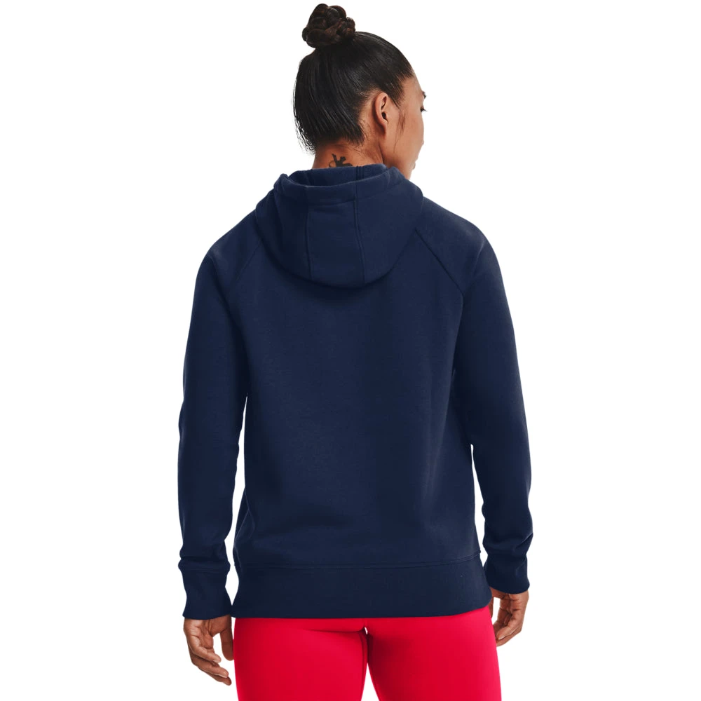 'Under Armour' Women's Freedom Rival Hoodie - Academy / Red - Image 2
