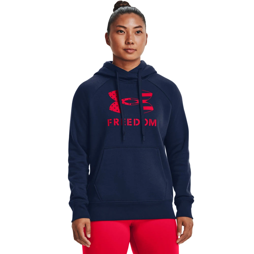 'Under Armour' Women's Freedom Rival Hoodie - Academy / Red